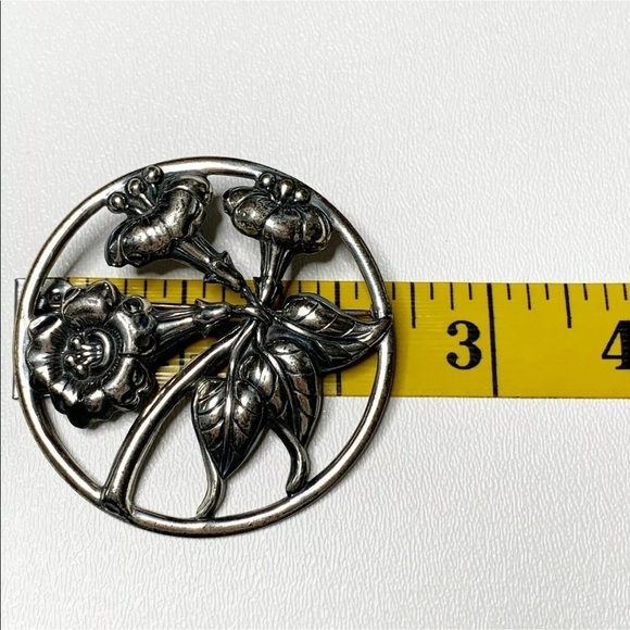 Danecraft Floral Brooch Sterling Silver - Picture 6 of 6